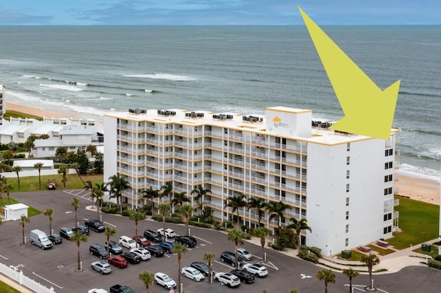 5201 S Atlantic Ave Unit 809A, New Smyrna Beach, FL 32169 - drone / aerial view of apartment complex and expansive beach
