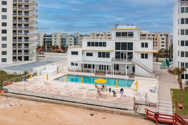 5201 S Atlantic Ave Unit 809A, New Smyrna Beach, FL 32169 - community pool with a patio