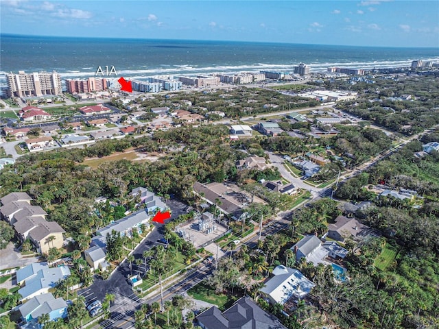 4017 Saxon Dr, New Smyrna Beach, FL 32169 - aerial overview of property's location with a nearby body of water and nearby urban area