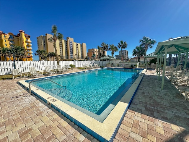 view of pool with a patio area