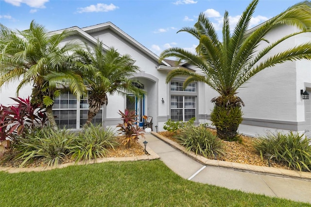 view of front of house with a front yard