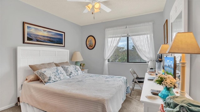 4411 Sea Mist Ct Unit 275, New Smyrna Beach, FL 32169 - bedroom featuring carpet flooring and a ceiling fan