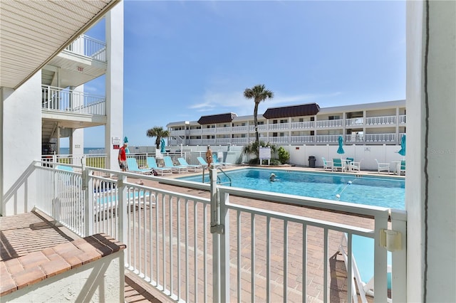 view of pool with a patio area