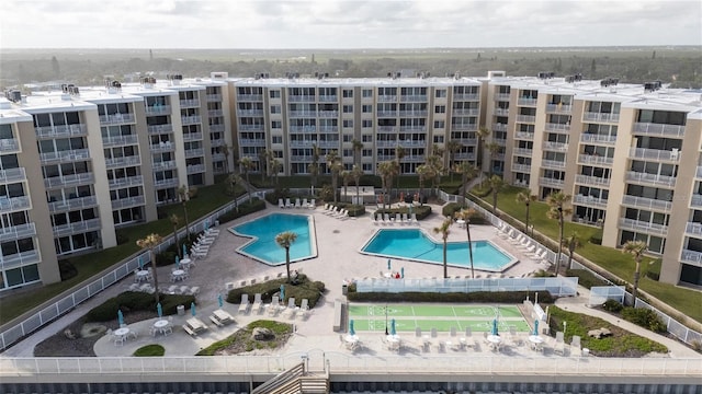 2401 S Atlantic Ave Unit C206, New Smyrna Beach, FL 32169 - drone / aerial view of a pool area