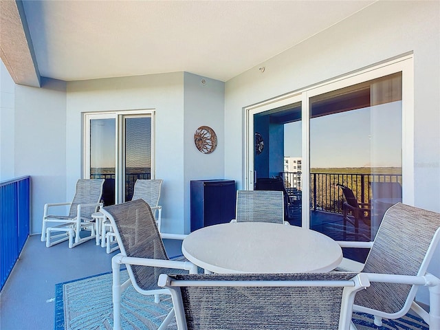 view of patio / terrace featuring a balcony