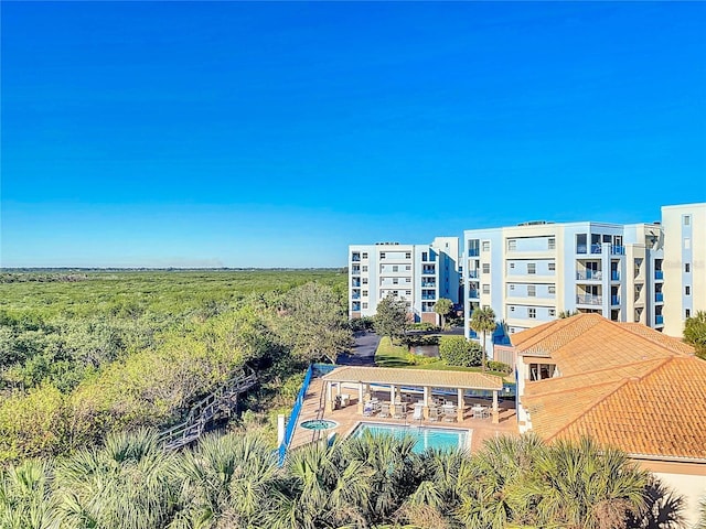5300 S Atlantic Ave Unit 17-506, New Smyrna Beach, FL 32169 - aerial view of apartment complex / building and a pool