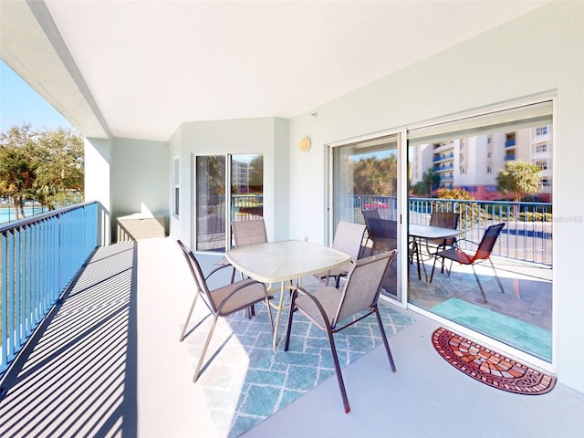 view of patio / terrace featuring a balcony