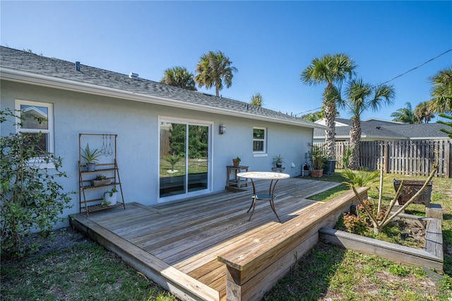 view of wooden deck