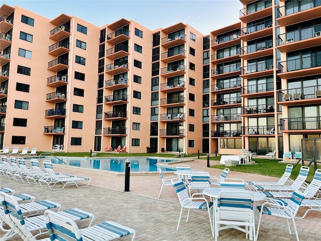 view of pool with a patio