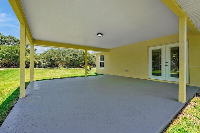 view of patio featuring french doors