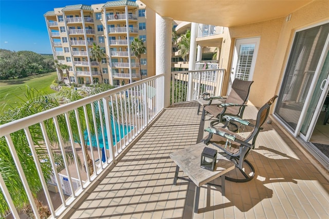 view of balcony