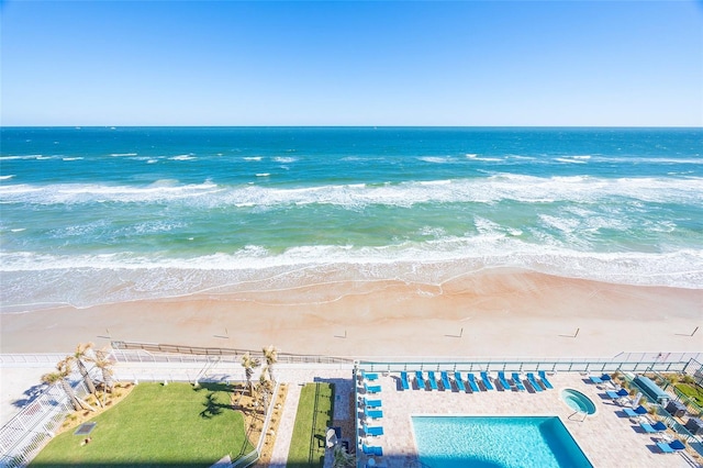 property view of water with a view of the beach