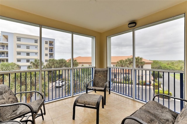 view of sunroom