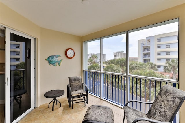 view of sunroom