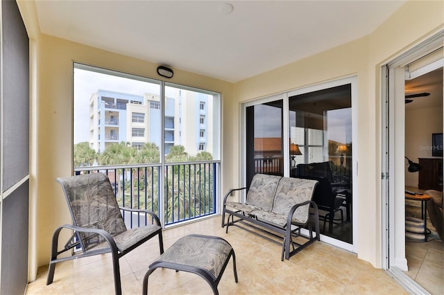 view of sunroom / solarium