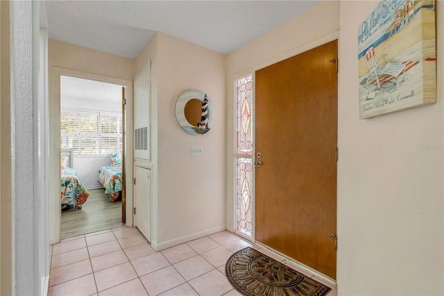 view of tiled entrance foyer