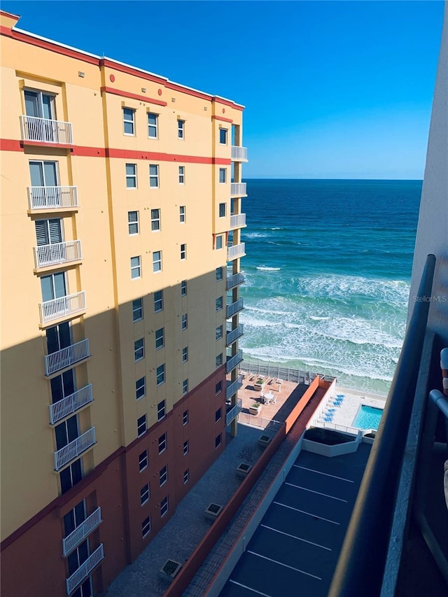 water view with a view of the beach