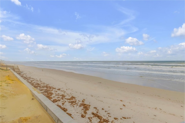 view of water feature featuring a view of the beach