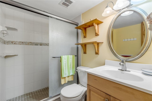 4811 Saxon Dr Unit C102, New Smyrna Beach, FL 32169 - full bath with vanity, a shower stall, toilet, and visible vents