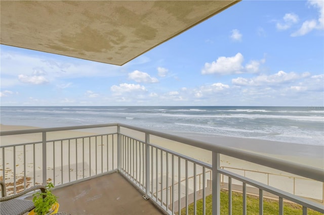 4811 Saxon Dr Unit C102, New Smyrna Beach, FL 32169 - balcony featuring a beach view and a water view