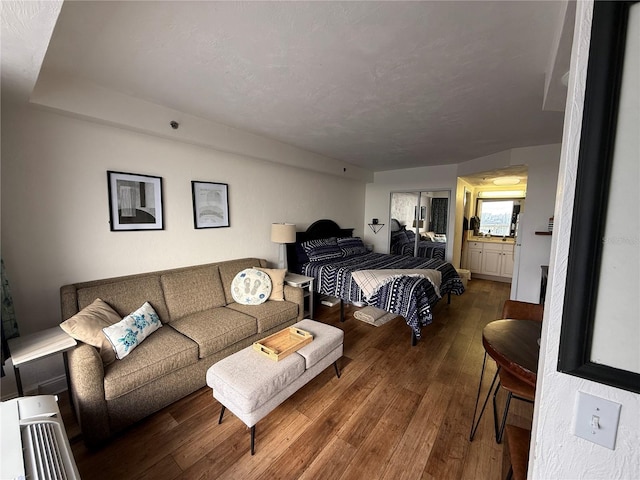 bedroom featuring wood-type flooring