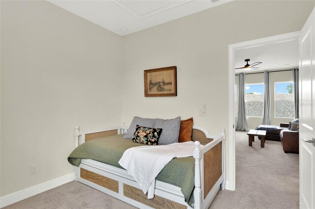 view of carpeted bedroom