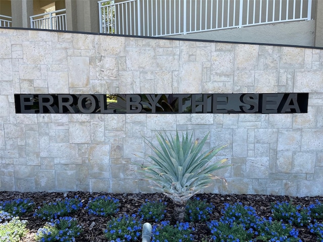 view of community sign