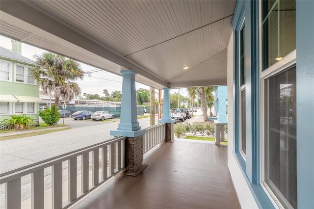 view of patio featuring covered porch