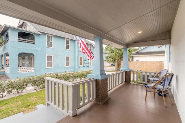 view of patio with a porch