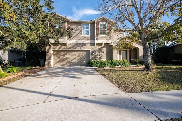 view of front of home with a garage