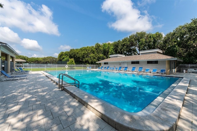 view of pool with a patio area