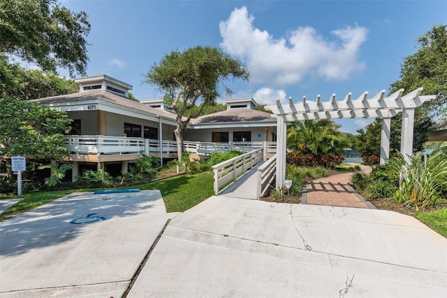 exterior space featuring a wooden deck