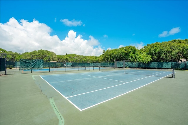 view of tennis court