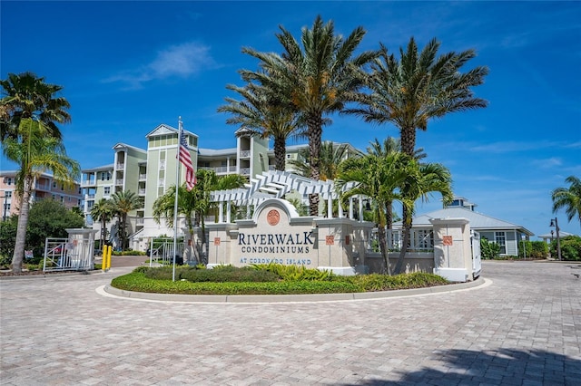 view of community sign