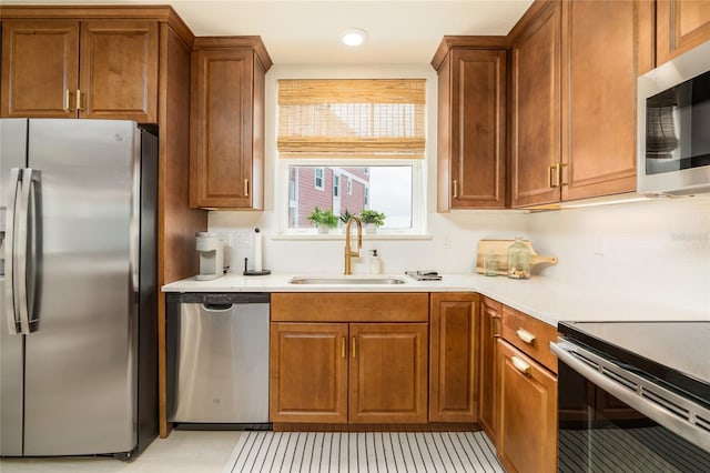 kitchen with sink and stainless steel appliances