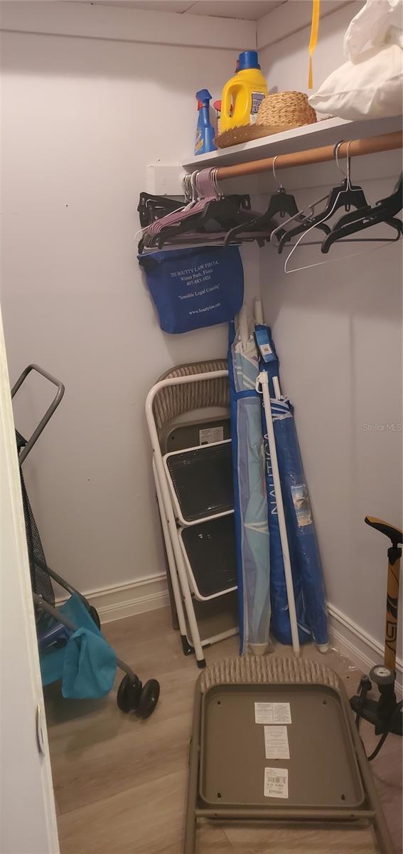 spacious closet with wood-type flooring