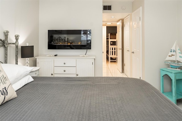 unfurnished bedroom featuring a fireplace