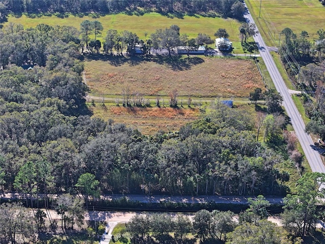 aerial view with a rural view