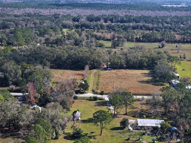 bird's eye view with a rural view