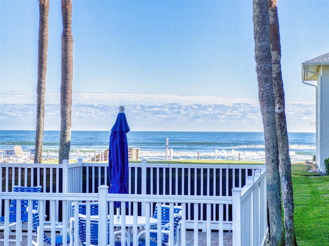 water view with a beach view