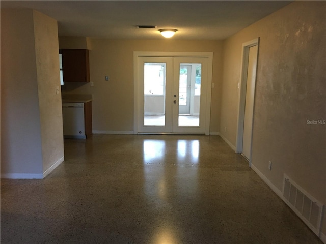 interior space with french doors