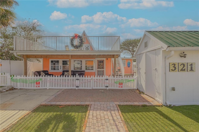 exterior space with covered porch