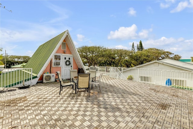 view of patio with ac unit