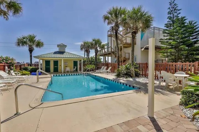 view of pool featuring a patio area