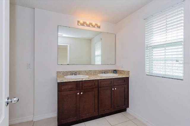 bathroom featuring tile patterned floors and vanity