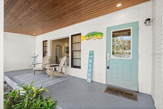 view of doorway to property