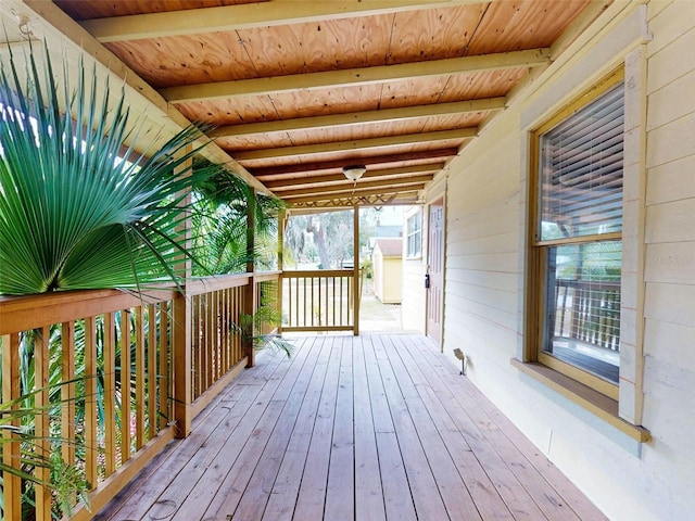 view of wooden terrace