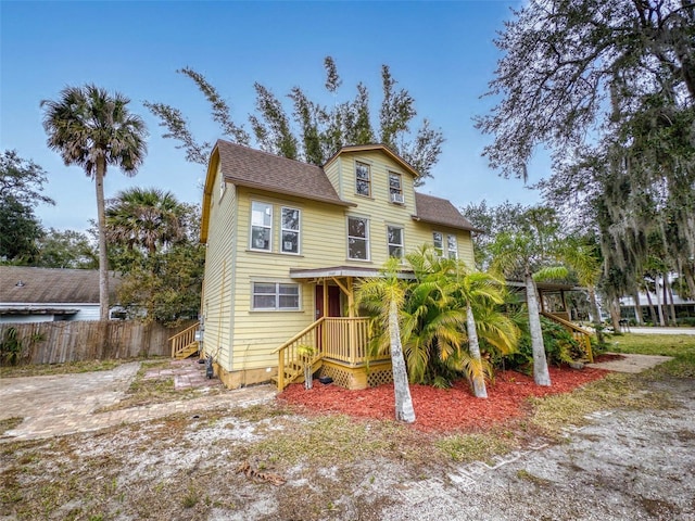 view of rear view of property