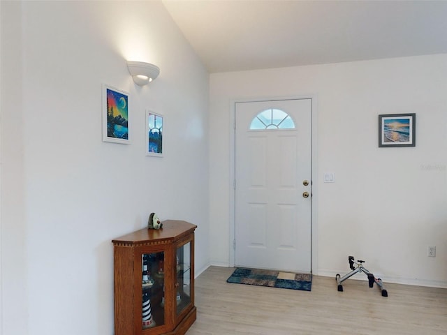 foyer entrance featuring light hardwood / wood-style floors