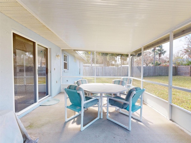 view of sunroom / solarium